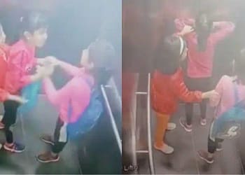 Children stuck in lift