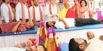 64 blood donors donated blood