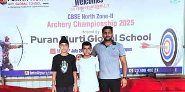 अंडर-14 रिकर्व श्रेणी में सहदीप सिंह ने प्रथम स्थान प्राप्त कर स्वर्ण पदक अर्जित किया