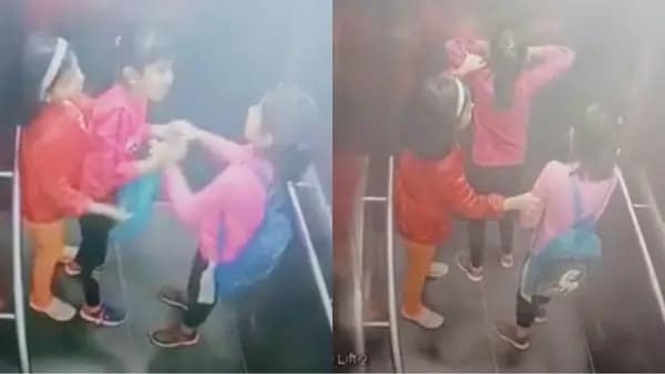 Children stuck in lift